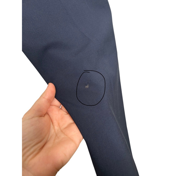 Theory Custom Max 2 Deep Navy Edition Career Dress Virgin Wool Trousers Size 12 - Picture 9 of 9